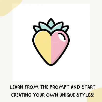 Flat Kawaii Icon AI Art Prompt for Midjourney AI Image Generator - CITTRA Collective