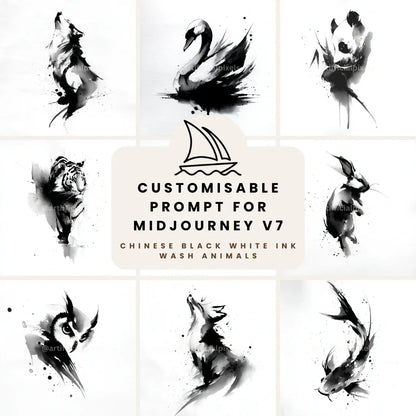 Minimalist Chinese Ink Wash AI Art Prompt for Midjourney AI Image Generator - CITTRA Collective