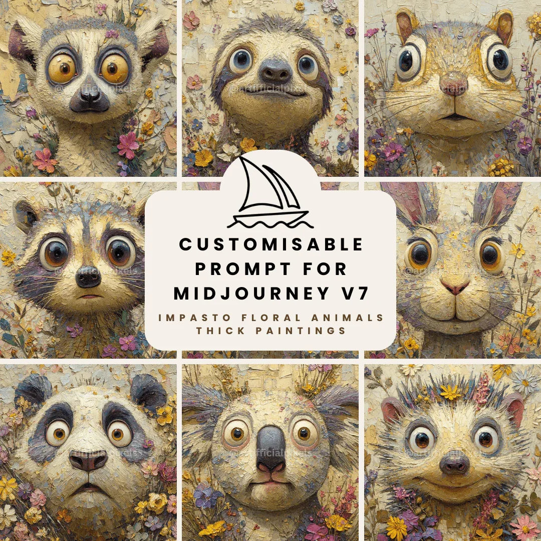 Generate Wide-Eyed Animal Portraits with This Floral Midjourney Prompt - CITTRA Collective
