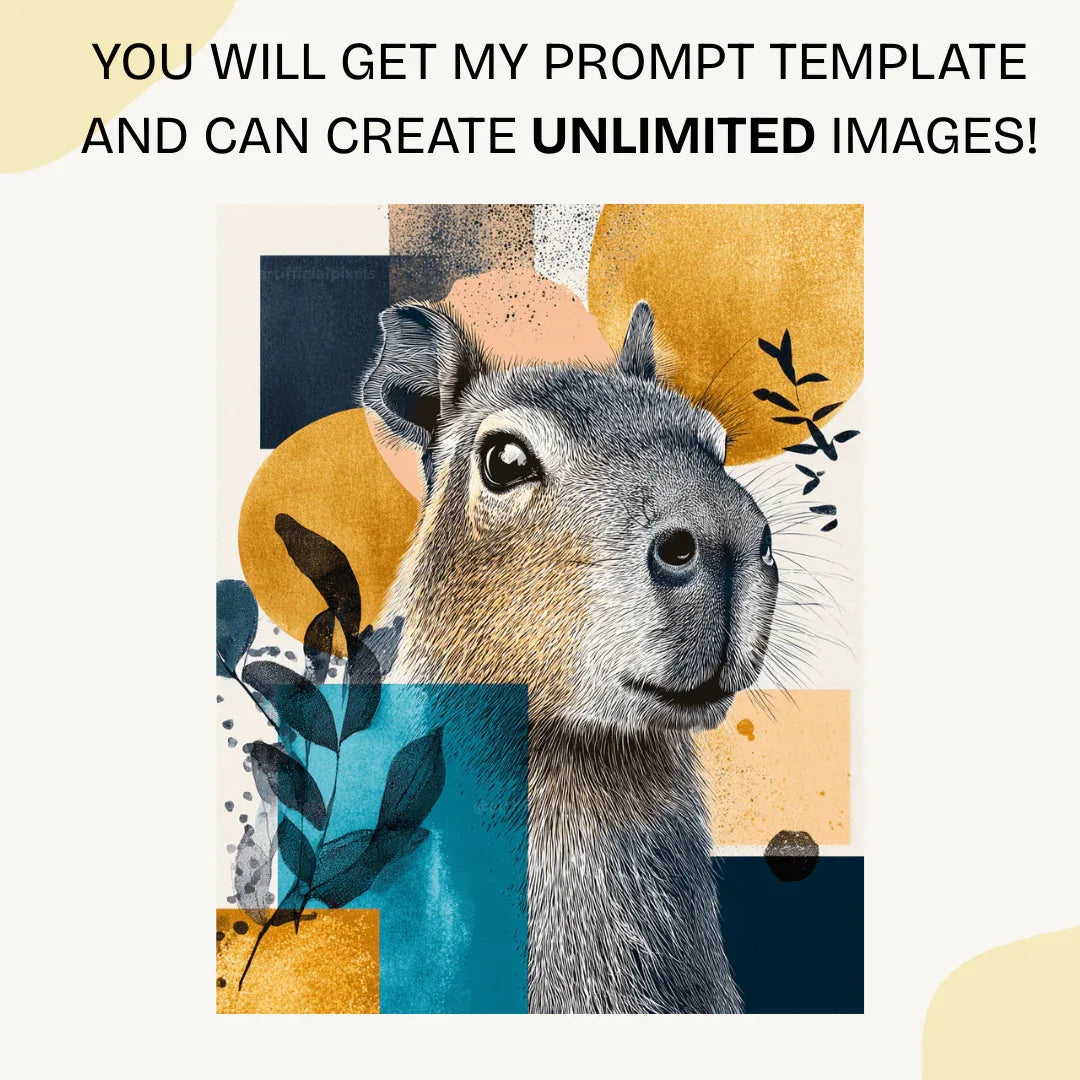 Stylised Midjourney Prompt for AI Generated Pop Art Animal Portraits - CITTRA Collective