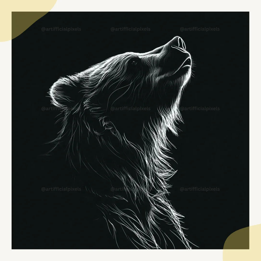 Modern black and white animal poster art with commercial license perfect for Society6 and independent online stores


