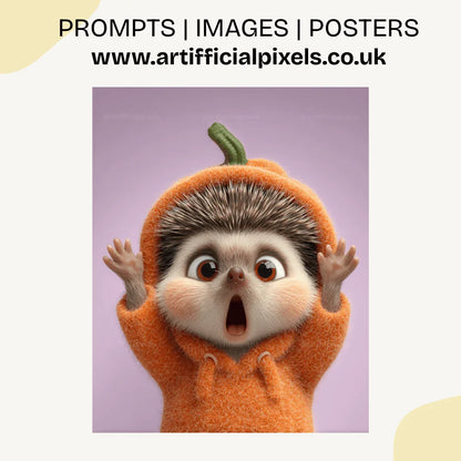 Editable Midjourney Prompt for Cute Pixar-Style Animals in Pumpkin Costumes - CITTRA Collective