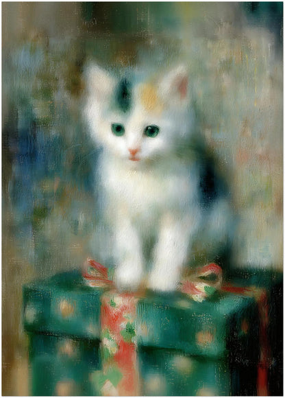 Kitten on a Christmas Present - CITTRA Collective