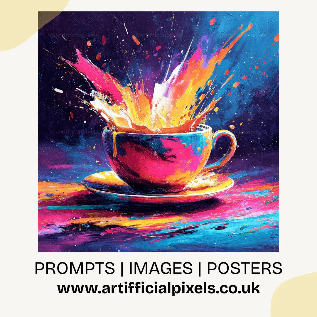 Psychedelic Still Life Free Midjourney Prompt for Electric Digital Art - CITTRA Collective