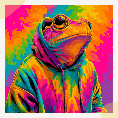 Tie Dye Streetwear Animal Portraits AI Art Prompt for Midjourney AI Image Generator - CITTRA Collective