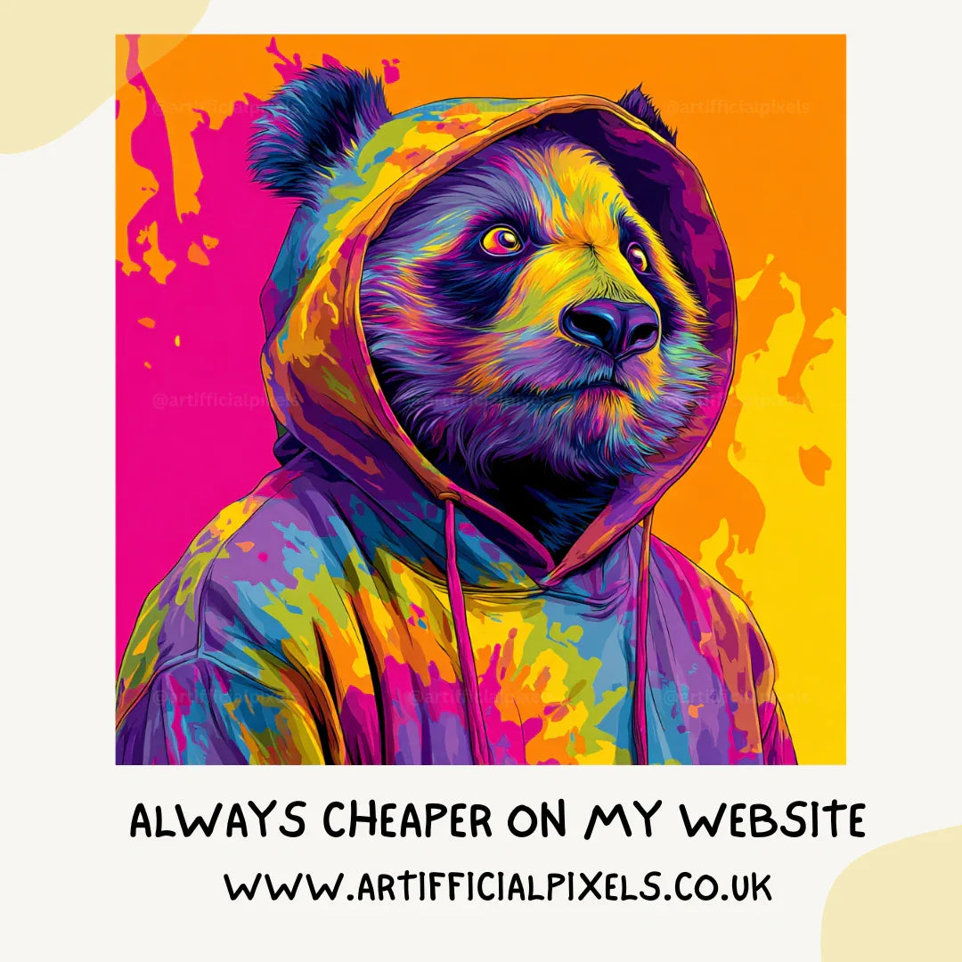 Tie Dye Streetwear Animal Portraits AI Art Prompt for Midjourney AI Image Generator - CITTRA Collective