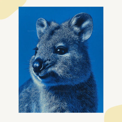 Midjourney Prompt for Blue Monochrome Animal Pointillism Posters - CITTRA Collective