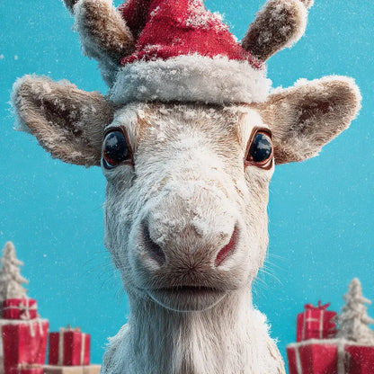 Portraits of Festive Animals Wearing Santa Hats | Midjourney Prompt Bundle - CITTRA Collective