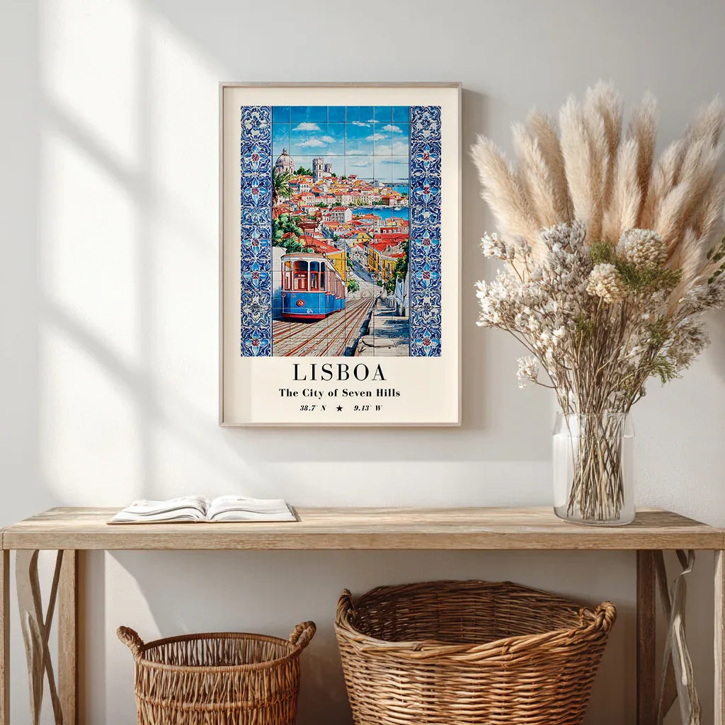 Lisbon Azulejo Travel Poster - CITTRA Collective