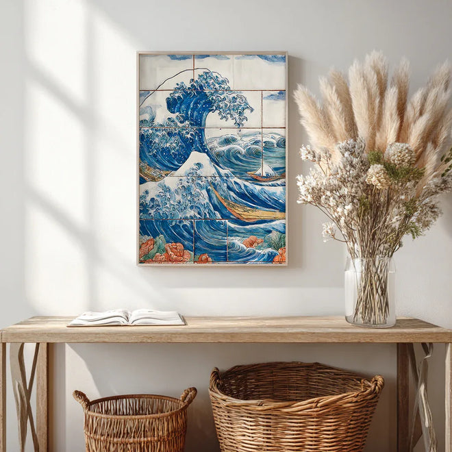 Kanagawa Great Wave x Portuguese Tile Print - CITTRA Collective