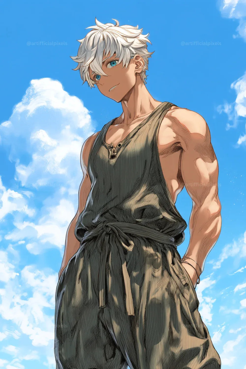 Anime Summer Character Art Prompt for Midjourney AI Image Generator - CITTRA Collective