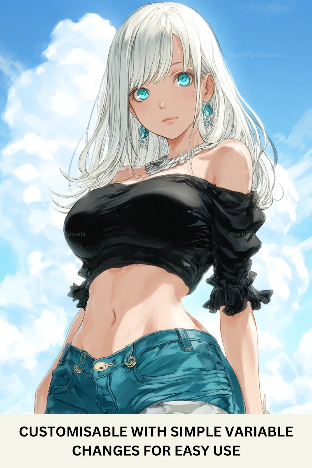 Anime Summer Character Art Prompt for Midjourney AI Image Generator - CITTRA Collective