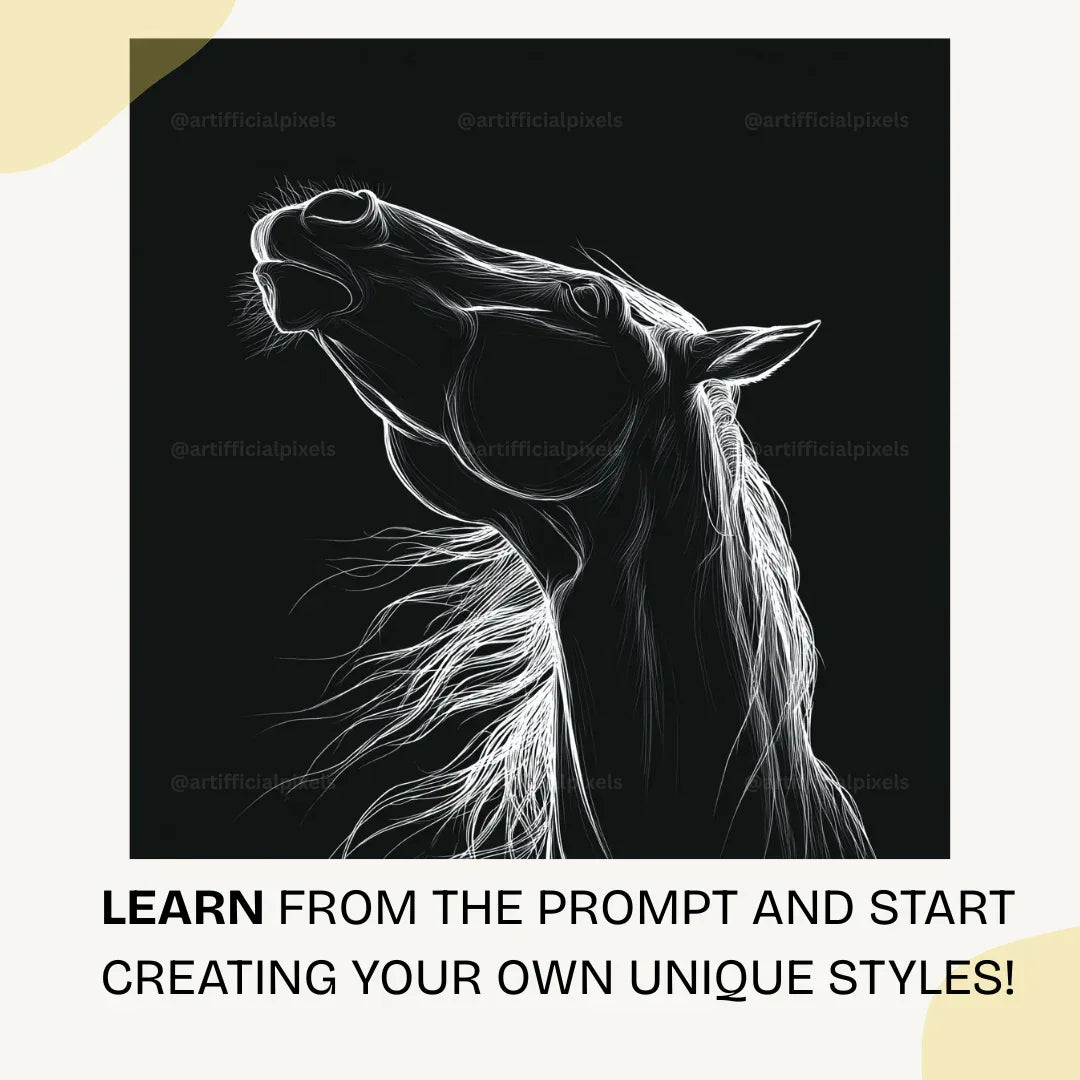 Sleek animal portrait line drawing with commercial use rights ideal for freelance designers and social media creators

