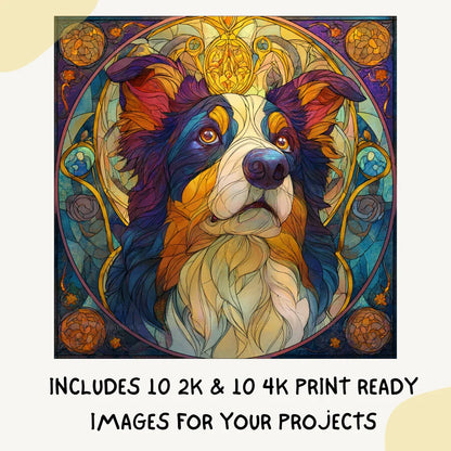 Stained Glass Dog Art Prompt for Midjourney AI Image Generator - CITTRA Collective
