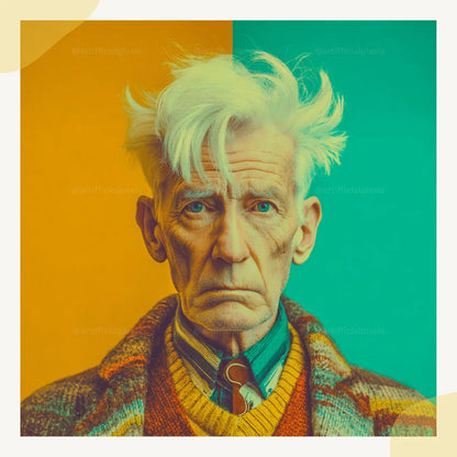 Stylised Split Tone Portrait Art Prompt for Midjourney AI Image Generator - CITTRA Collective