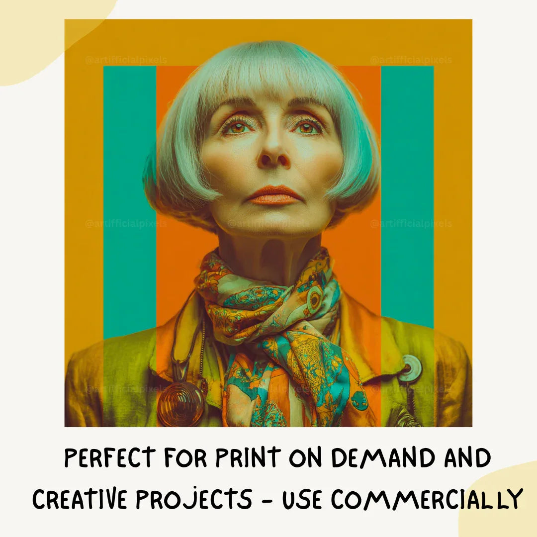 Stylised Split Tone Portrait Art Prompt for Midjourney AI Image Generator - CITTRA Collective