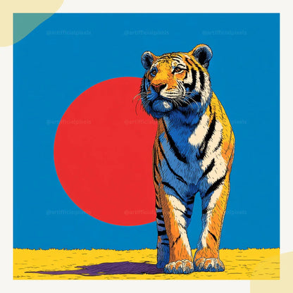 Vibrant Pop Art Animals Midjourney Prompt for Digital AI Art - CITTRA Collective