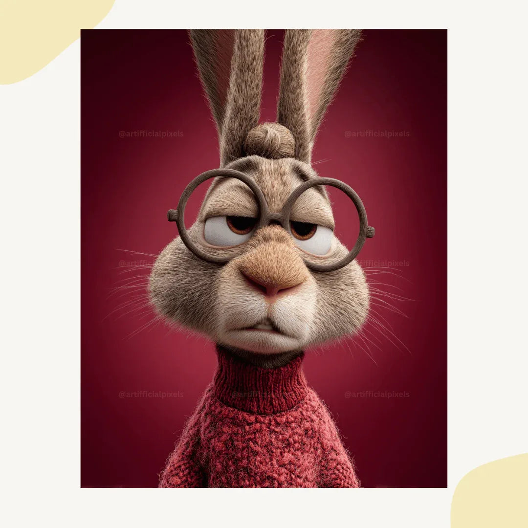 Midjourney Prompt for Creating Fed Up Pixar Style Animal Portraits - CITTRA Collective