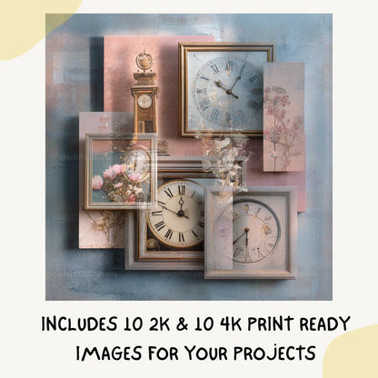 vintage-botanical-blue-pink-collage-prompt-for-midjourney-ai-art-clocks