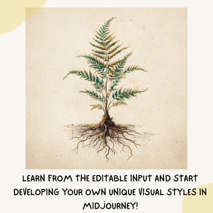 Editable Midjourney Prompt for Minimalist Botanical Ink Illustrations - CITTRA Collective