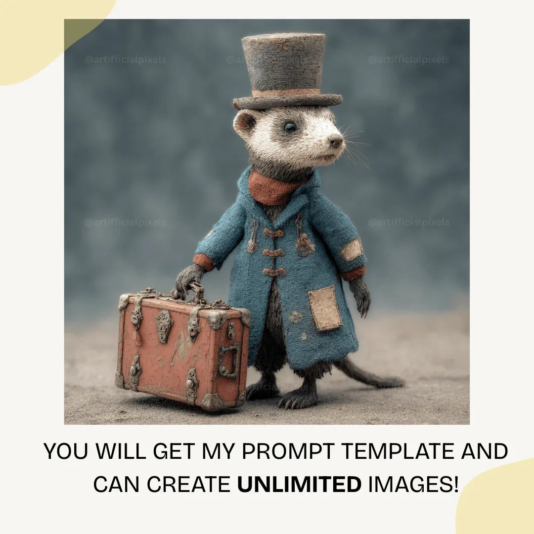 Midjourney Prompt for Creating Whimsical Vintage Animal Sculptures - CITTRA Collective