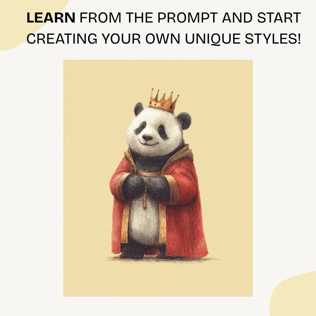 Midjourney Prompt for Creating Cute Hanfu Animal AI Generated Art Posters - CITTRA Collective