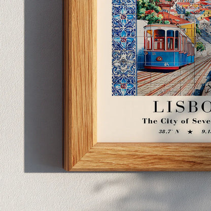 Lisbon Azulejo Travel Poster - CITTRA Collective